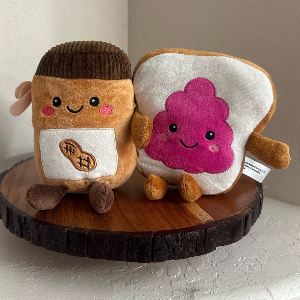 Adorable Peanut Butter and Jelly Stuffed Toy Set